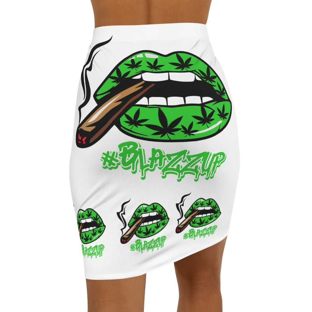 Green #Blazzup  Classy Drip  Women's Mini Skirt