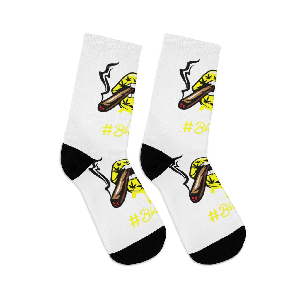 #Blazzup Yellow Crazy Drip DTG Socks