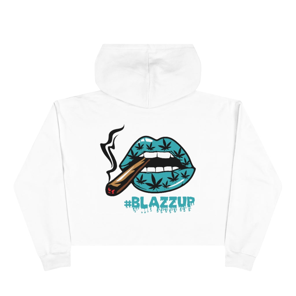 Turquoise Crop Hoodie