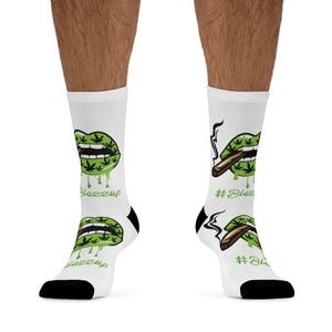 #Blazzup Green Crazy Drip DTG Socks