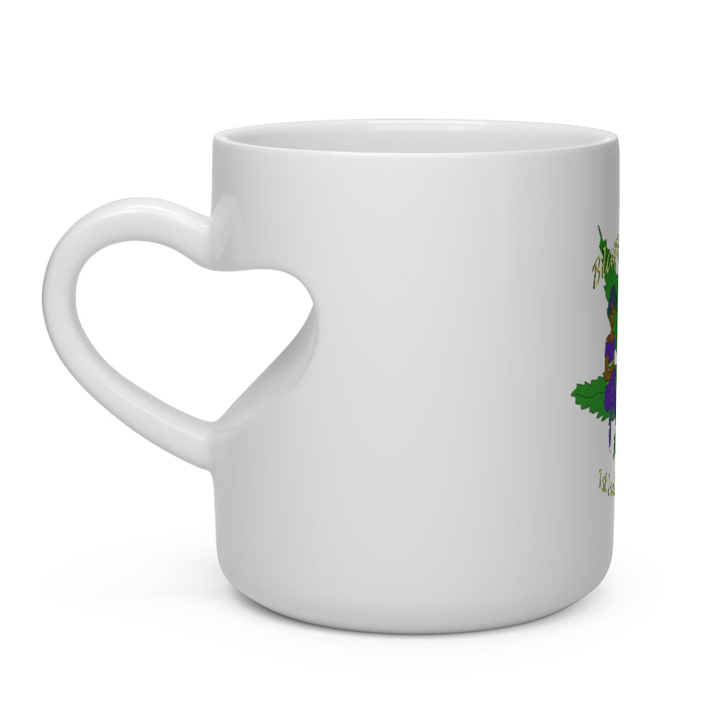 1st  Ladies Of Cannabis Green leaf Heart Shape Mug