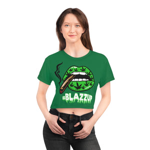 Green Blazzup Crop Tee