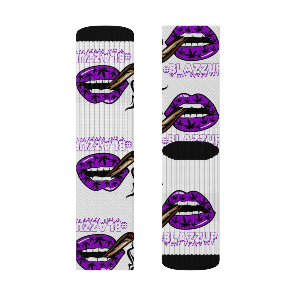 #Blazzup Purple Sublimation Socks