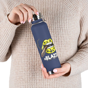 #Blazzup Yellow/white drip 22oz Vacuum Insulated Bottle