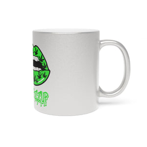 Green #Blazzup Metallic Mug (Silver)