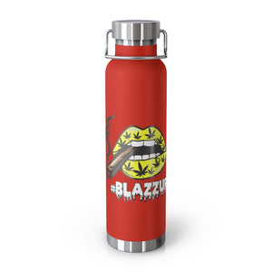 #Blazzup Yellow/white drip 22oz Vacuum Insulated Bottle