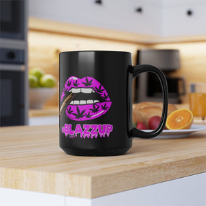 Pink/Black #Blazzup  Mug, 15oz