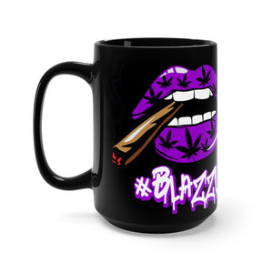 #Blaazzup Classy Drip White Lettering  Purple/Black Mug 15oz