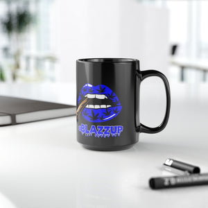 Blue #Blazzup Mug, 15oz