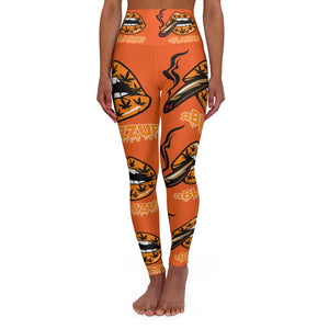 Orange High Waisted Yoga Leggings