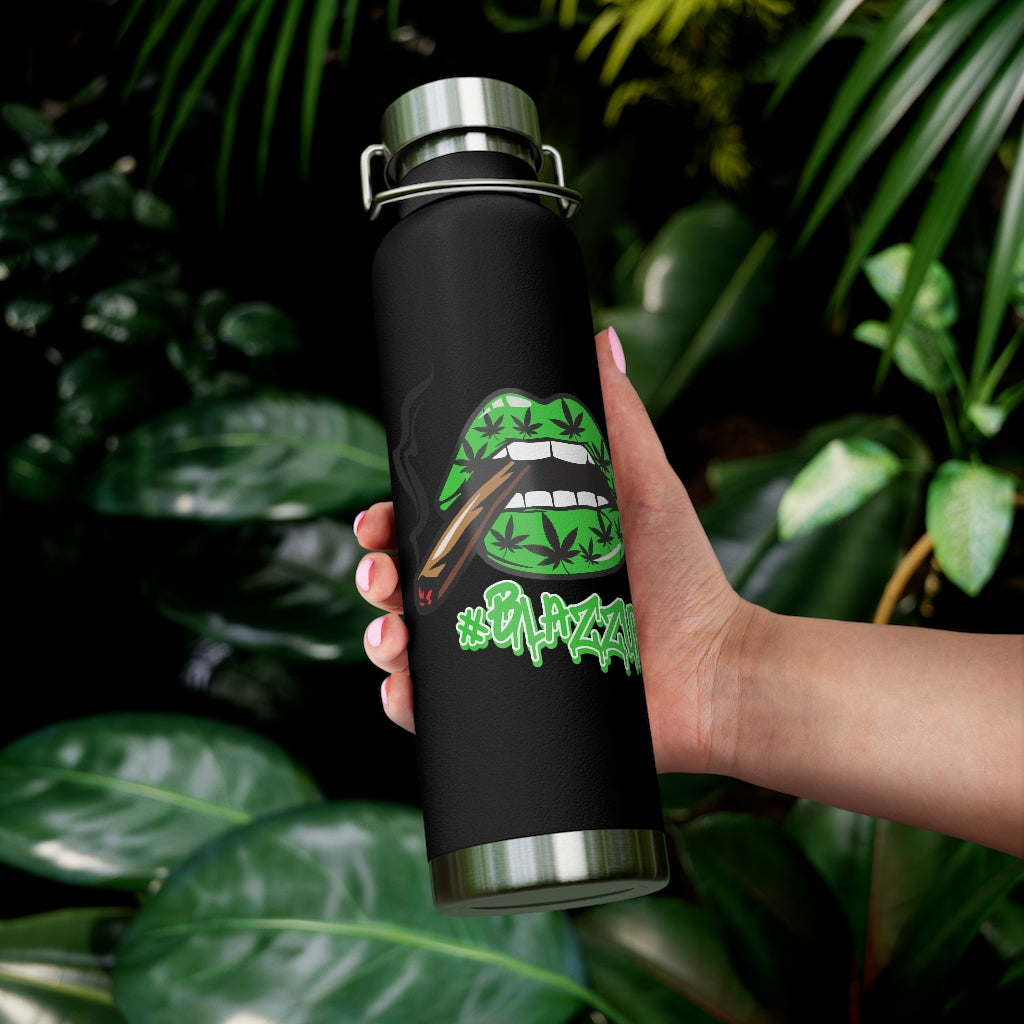 #Blazzup Classic Drip  Green 22oz Vacuum Insulated Bottle