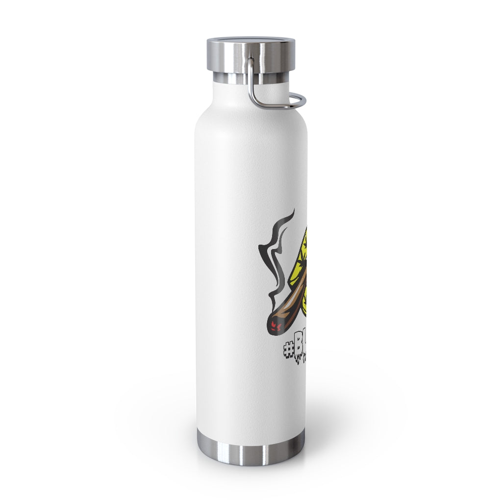 #Blazzup Yellow/white drip 22oz Vacuum Insulated Bottle