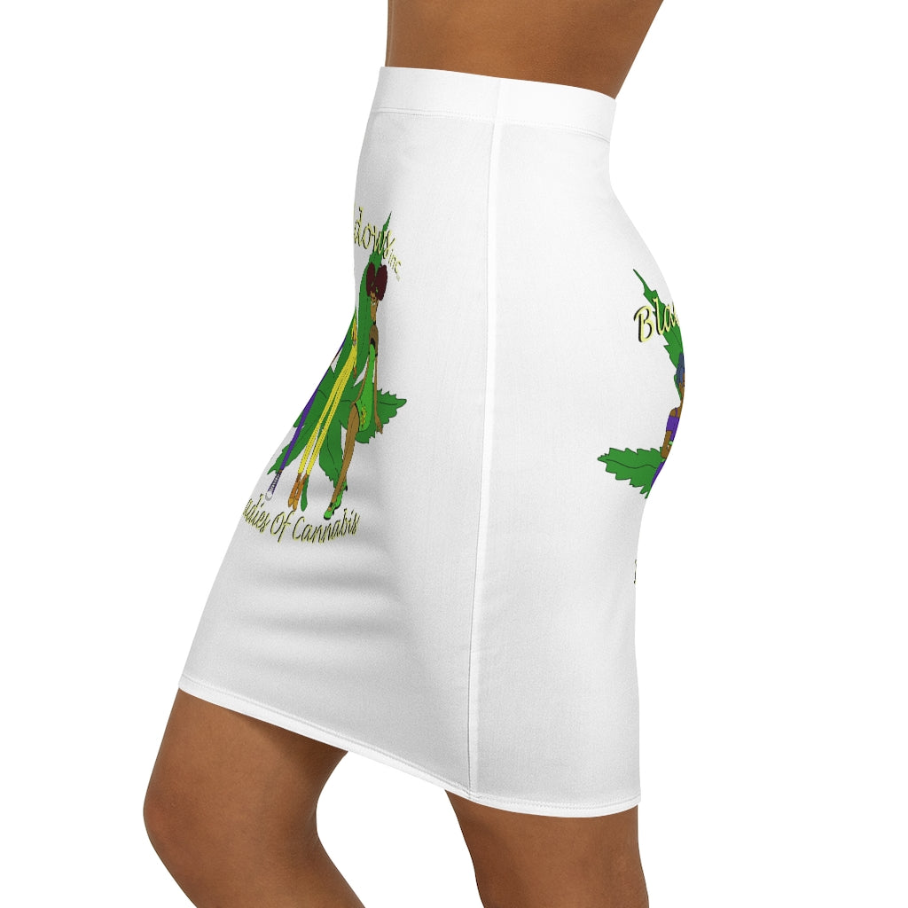 1st Ladies Of Cannabis Green Leaf Women's Mini Skirt