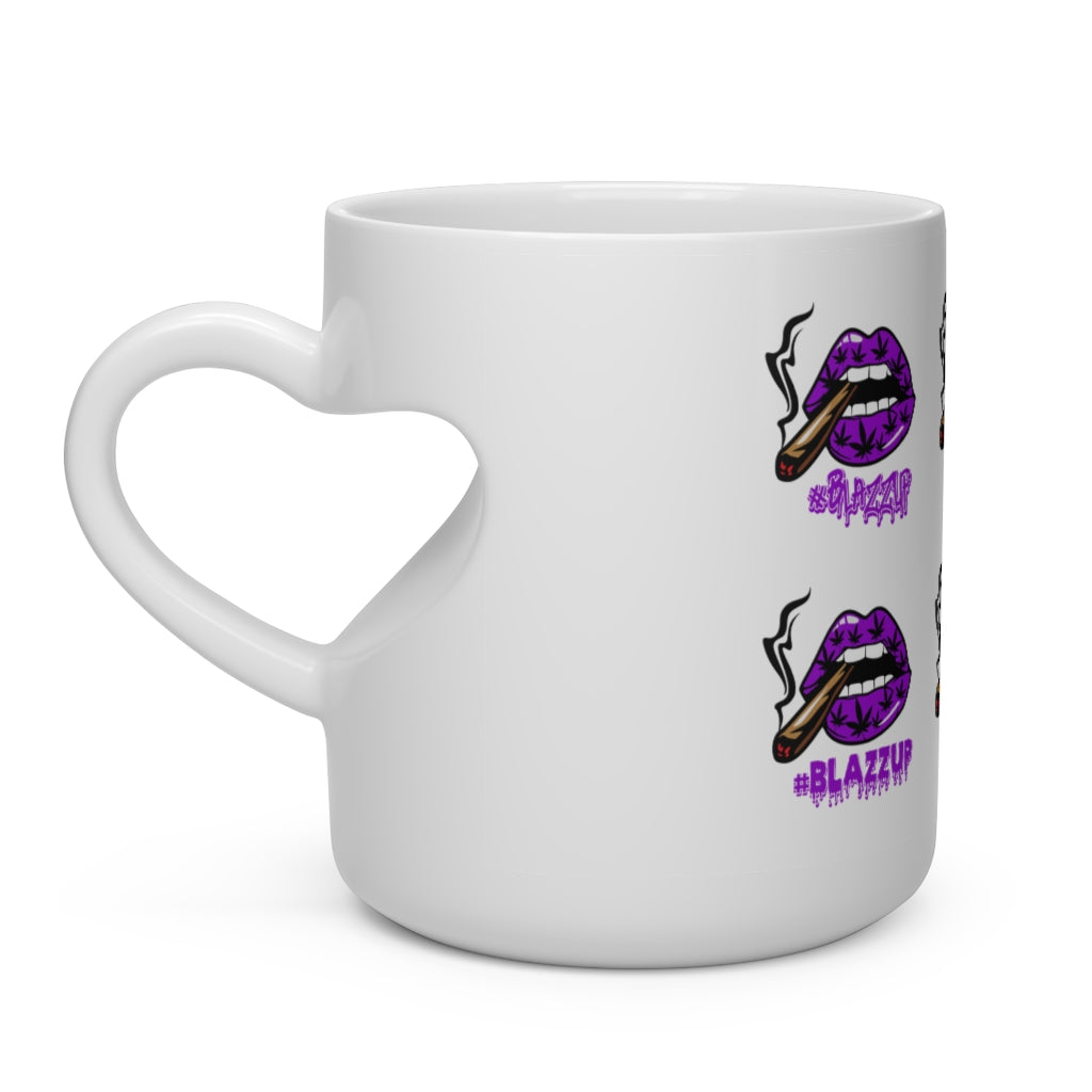 #Blazzup All Logo Heart Shape Mug