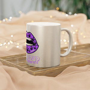 Purple #Bkazzup Spooky drip  Metallic Mug (Silver / Gold)