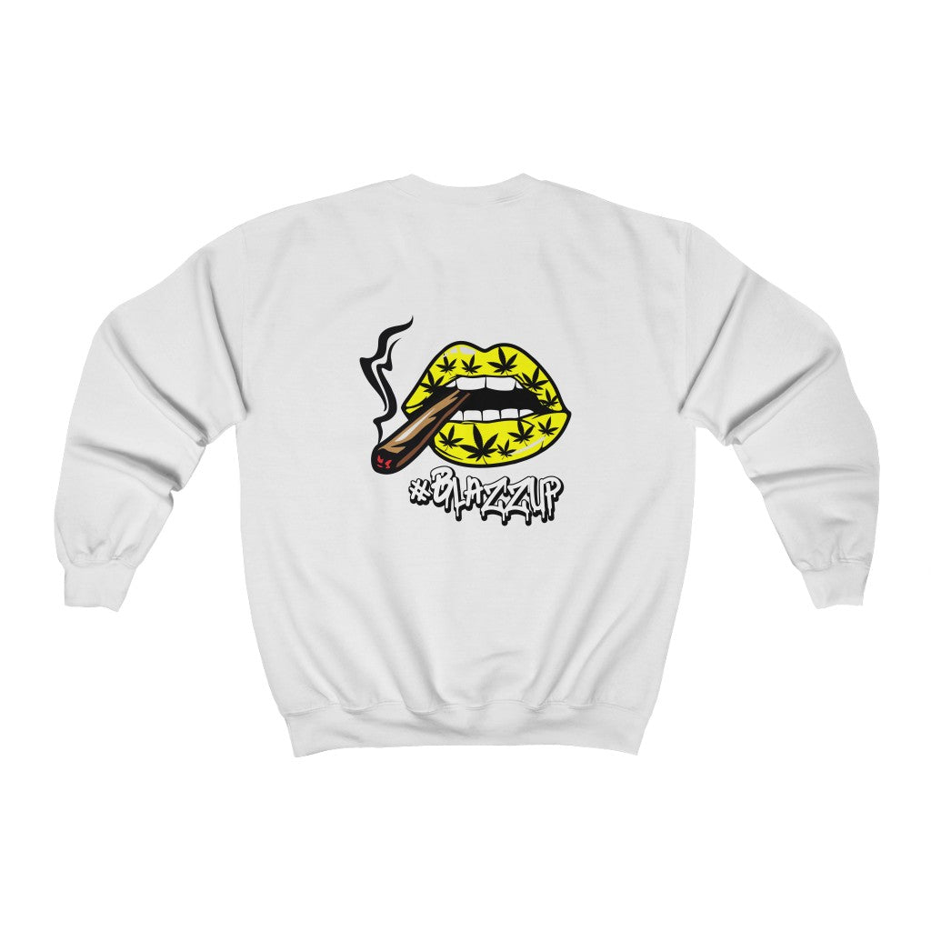 #Blazzup Yellow Unisex Heavy Blend™ Crewneck Sweatshirt