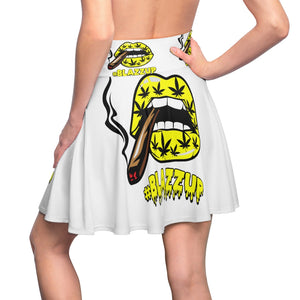 Yellow #Blazzup  Spooky Drip Women's Skater Skirt