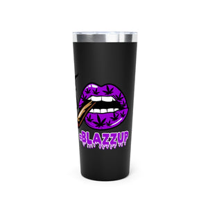 #BLAZZUP Purple Spooky Drip Copper Vacuum Insulated Tumbler, 22oz