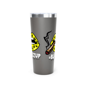 Yellow #Blazzup Copper Vacuum Insulated Tumbler, 22oz