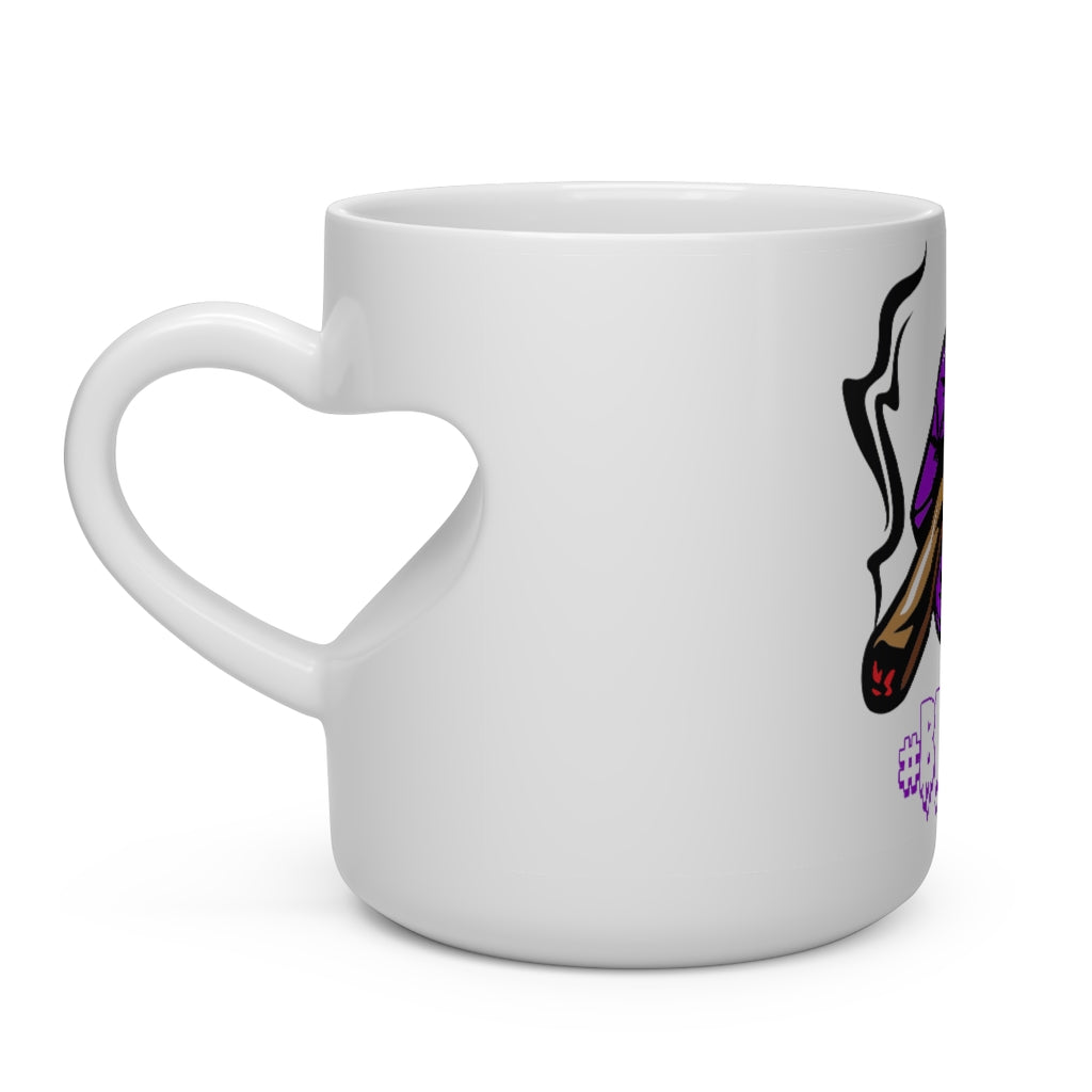 Purple #Blazzup Heart Shape Mug