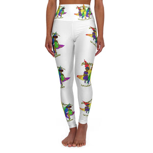 1st Ladies Of Cannabis Rainbow Leaf High Waisted Yoga Leggings