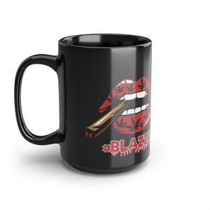 Red/Black #Blazzup Mug, 15oz