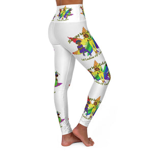 1st Ladies Of Cannabis Rainbow Leaf High Waisted Yoga Leggings