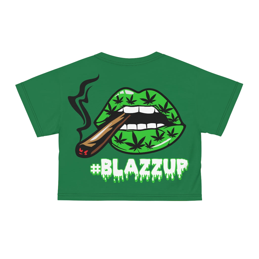 Green Blazzup Crop Tee