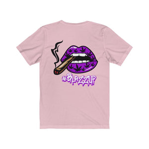 Purple #Blazzup Classy Drip white letter Unisex Jersey Short Sleeve Tee