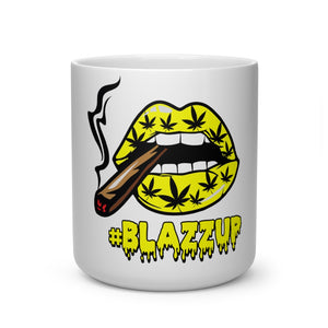 Yellow #Blazzup Heart Shape Mug